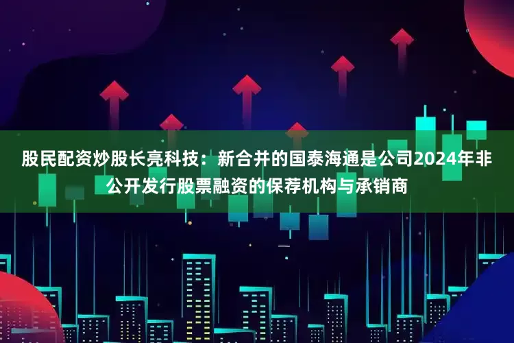 股民配资炒股长亮科技：新合并的国泰海通是公司2024年非公开发行股票融资的保荐机构与承销商