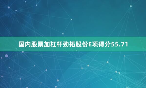国内股票加杠杆劲拓股份E项得分55.71